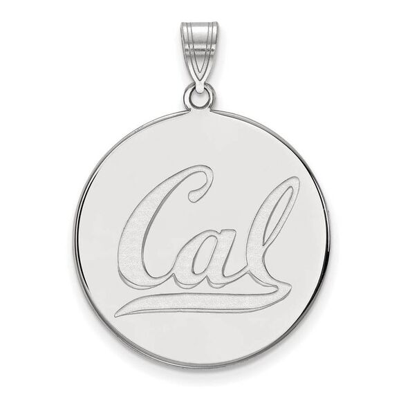 14k White Gold California Berkeley XL 'Cal' Disc Pendant